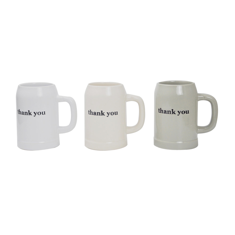 18oz stoneware beer mug , large beer mug with custom printing