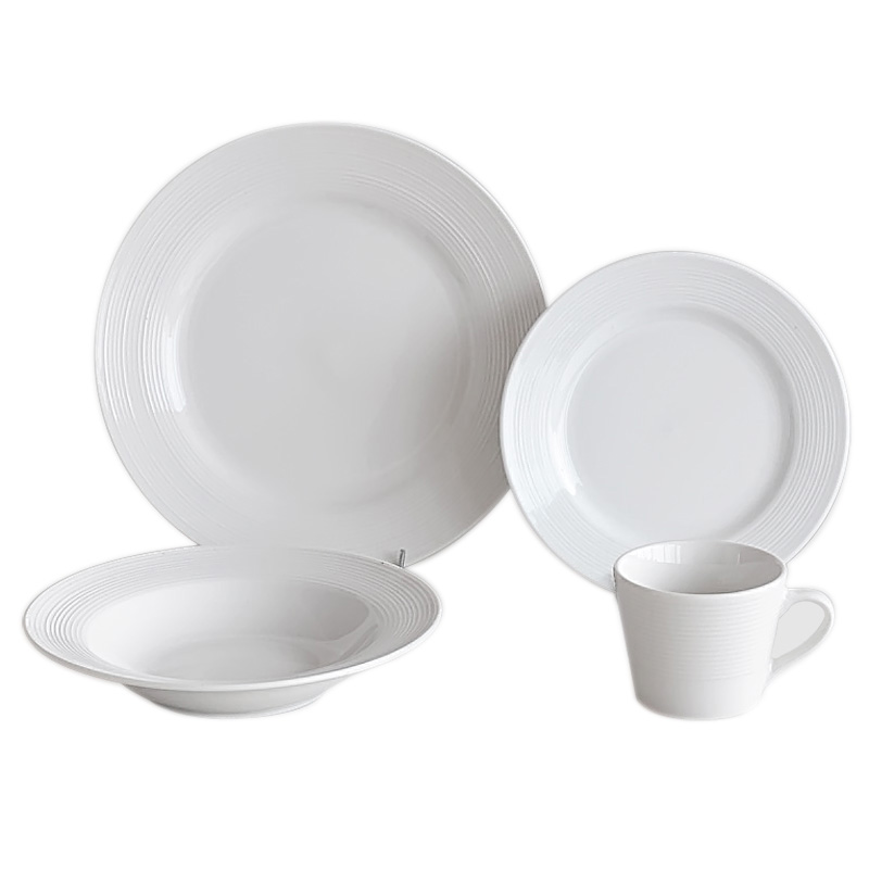 16pcs porcelain dinner set with marine theme decal printing